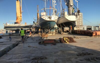 Taking delivery of some sailing yachts
